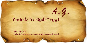 András Györgyi névjegykártya