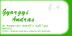 gyorgyi andras business card